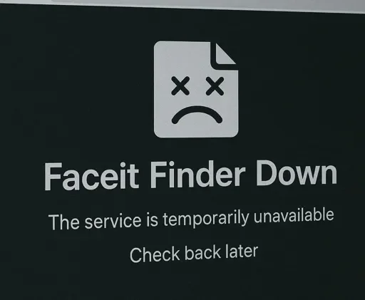 Faceit Finder Not Working? How to Fix Player Not Found, CS2 Errors & More 6 Faceit Finder error page showing service temporarily unavailable after CS2 update