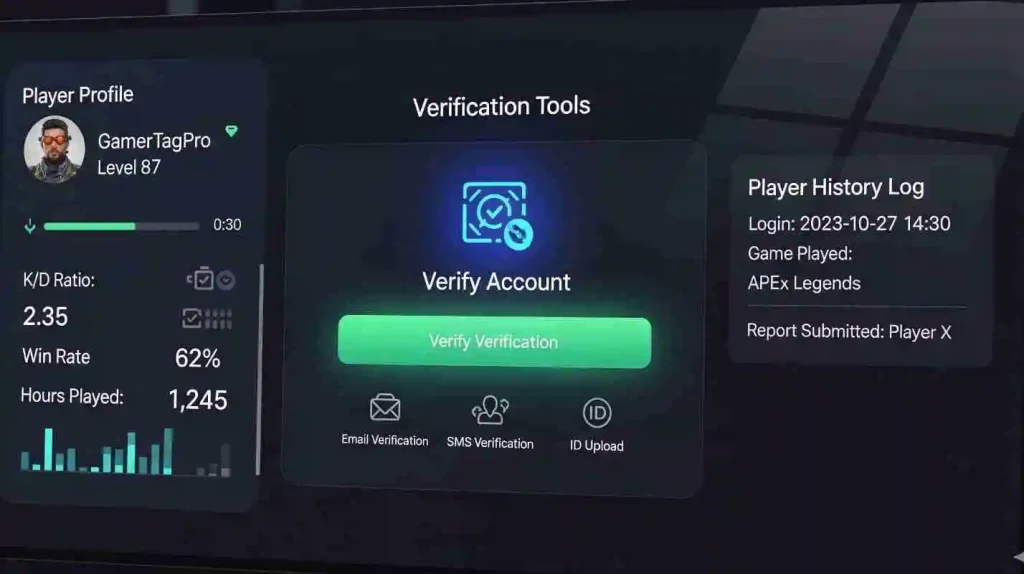 Advanced Tools and Features of Faceit Analyzer: Boost Your Strategy 4 Gaming dashboard showing player stats, verification tools with faceit email finder options, faceit finder email setup, and reverse faceit finder login details.